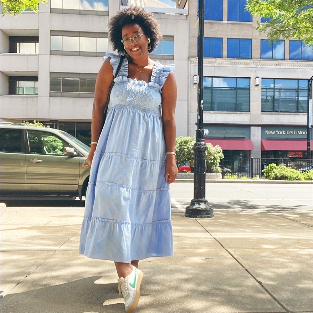 Hill House Ellie Nap Dress in Blue Glitter (Sold Out)